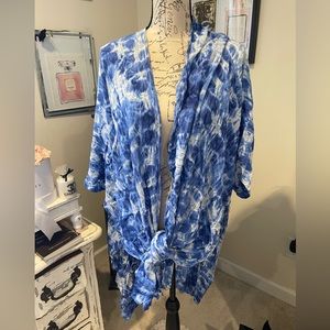 Forever 21 tie dye blue beach coverup